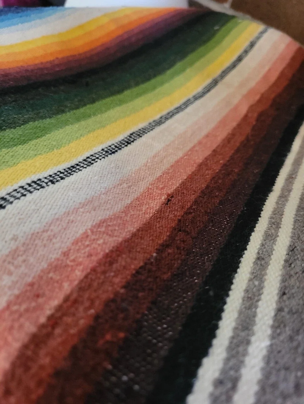 Vintage Mexican Serape Blanket 5X7FT